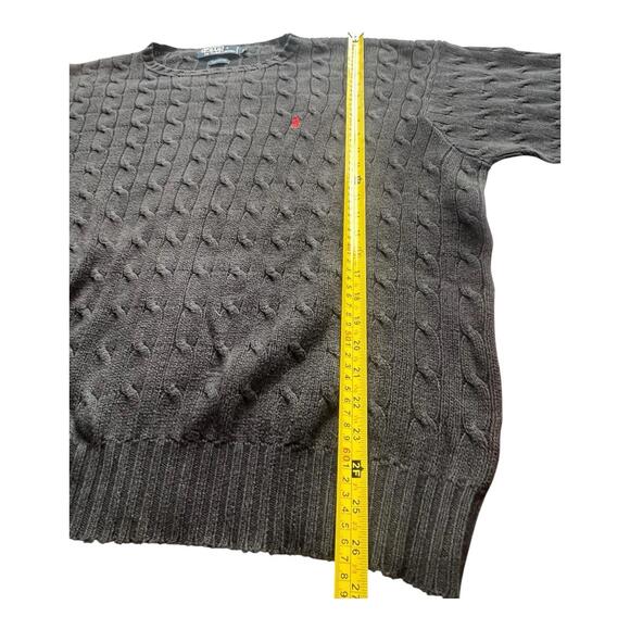 Polo Ralph Lauren Vintage Cable Knitwear Heavy Sweater Sweatshirt Pullover XL - Picture 4 of 7